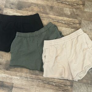 Aerie Women's Athletic Shorts - Black, Olive, and Beige